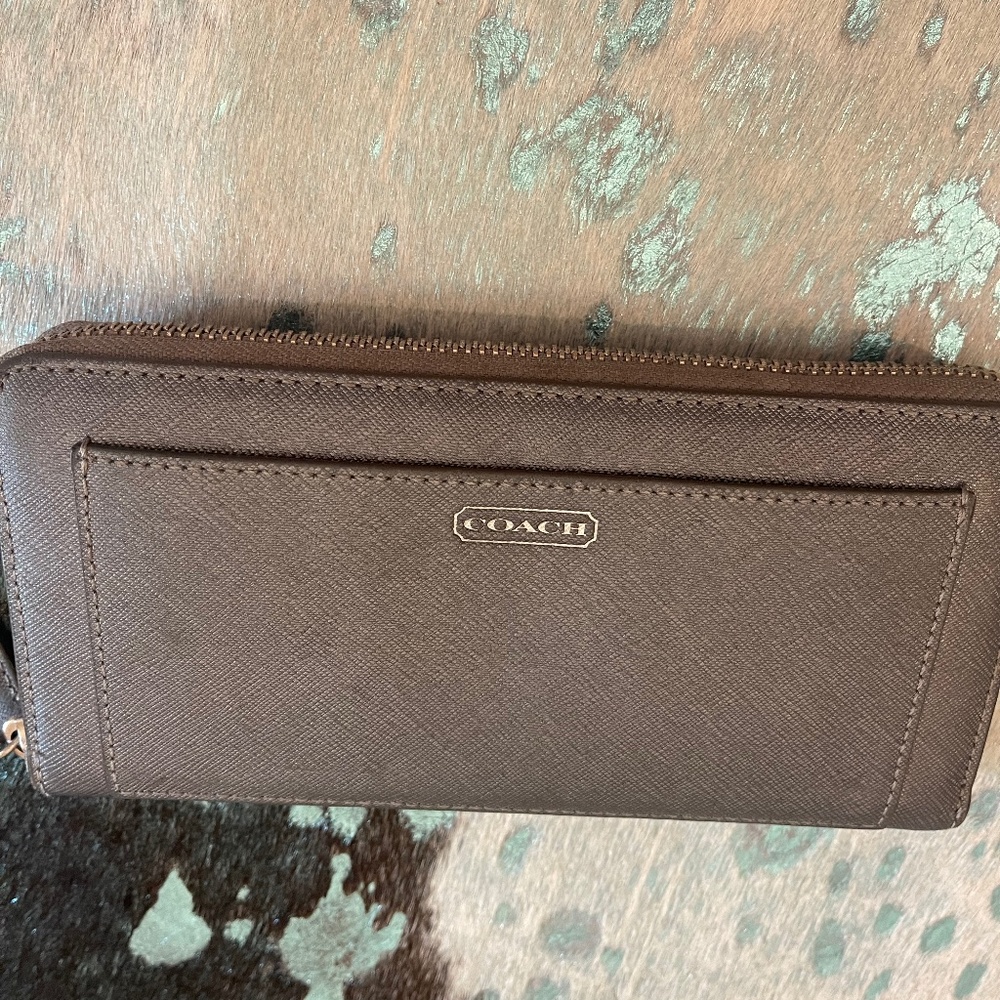 Used Gray Coach Wallet